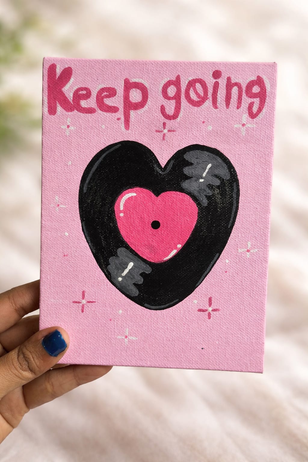 Keep going canvas art